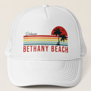 Casquette Bethany Beach Delaware Palmiers Retro Sunset 60 an