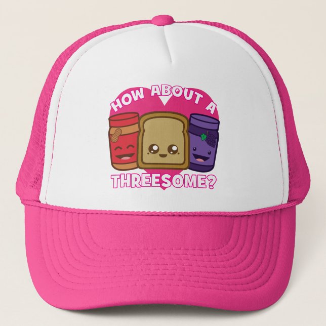 Casquette Beurre d'arachide et gelée - Et un trio ? (Devant)