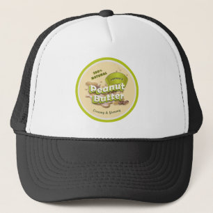 Casquette Beurre d'arachide vert jaune logo promotionnel