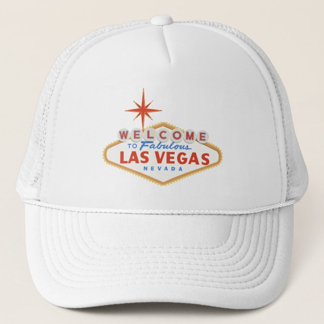 Casquette Bienvenue à Las Vegas Blanc (Devant)