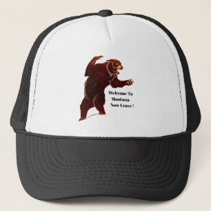Casquette Bienvenue Au Montana Maintenant Quitter Grizzly Be