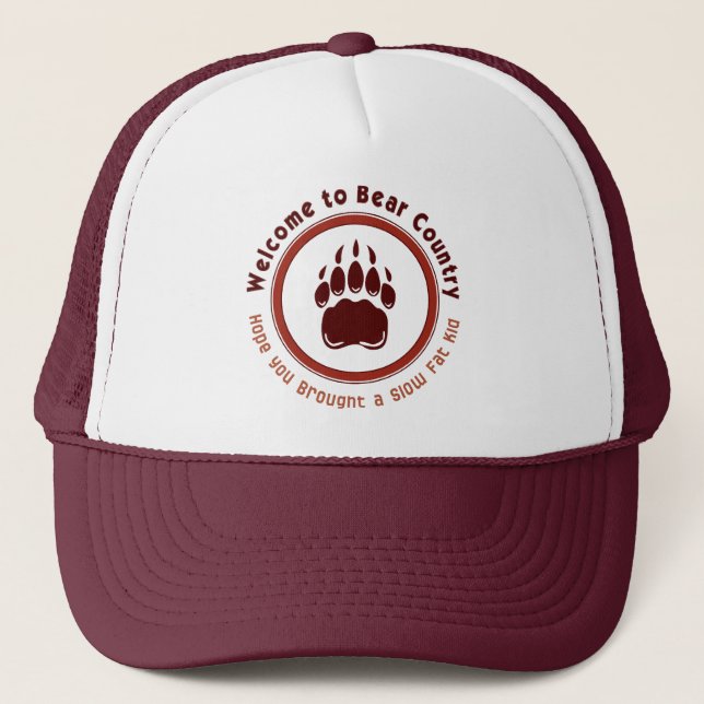 Casquette Bienvenue dans le pays de l'ours (Devant)