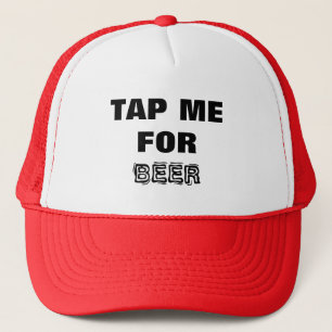 Casquette Bière - Appuyez-moi pour la bière ! Noir et blanc