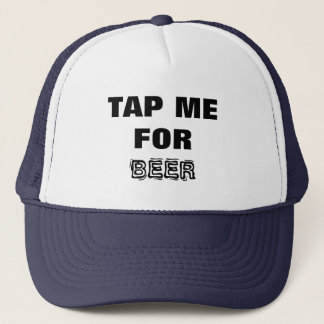Casquette Bière - Appuyez-moi pour la bière ! Noir et blanc