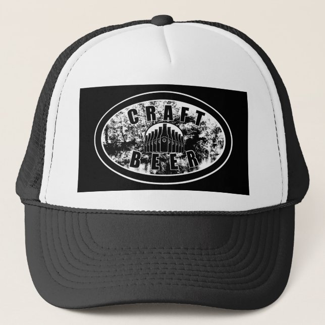 Casquette Bière artisanale - Noir & Blanc (Devant)