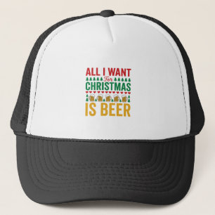 Casquette Bières de Noël Conception de boisson de vacances d