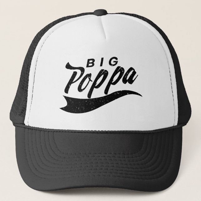 Casquette Big Poppa Papa Fête des pères cadeau (Devant)