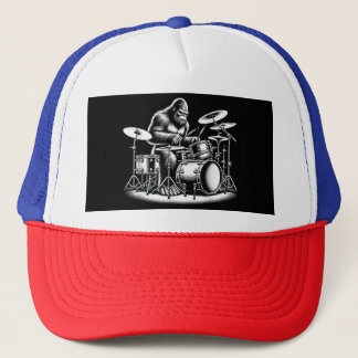 Casquette Bigfoot Drummer Sasquatch Jouer Drums Musicien B