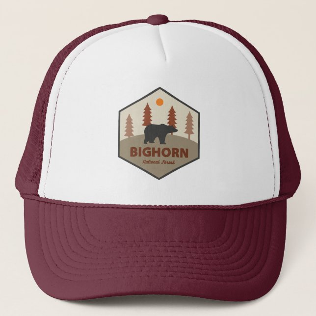 Casquette Bighorn Forêt nationale Wyoming Ours (Devant)