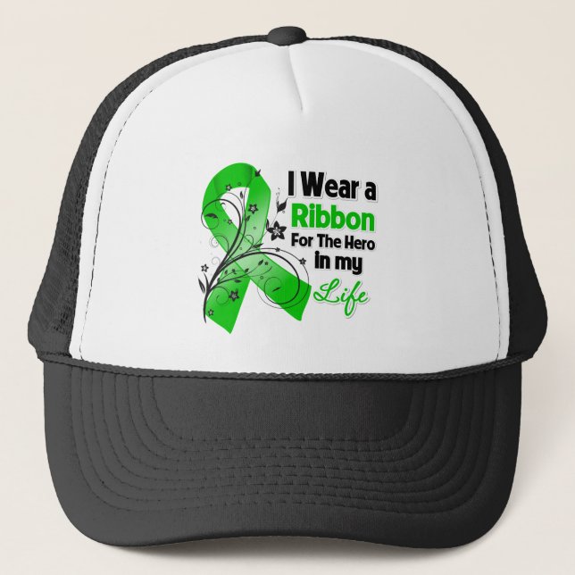 Casquette Bile Ducky Cancer Ribbon Hero dans ma vie (Devant)