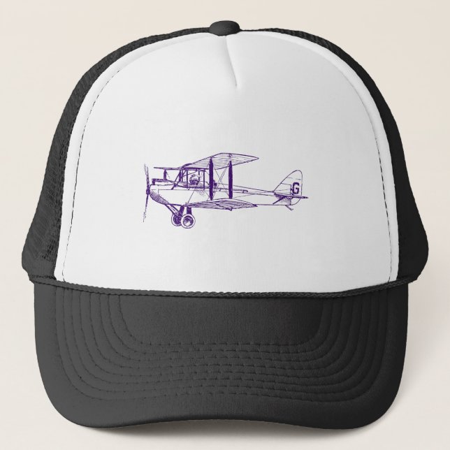 Casquette Biplane vintage - Violet profond (Devant)