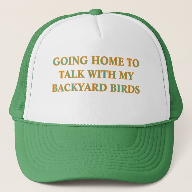 CASQUETTE BIRDWATCHER TRUCKER HAT "...MES OISEAUX JARDINS... (Devant)