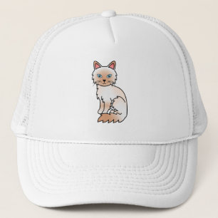 Casquette Birman / Ragdoll Point Rouge Chat de Dessin Animé