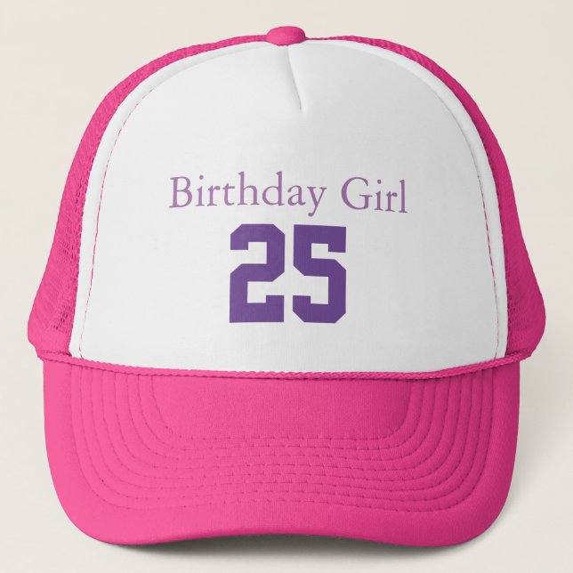 Casquette Birthday Girl 25 (Devant)