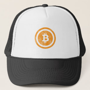Casquette Bitcoin en détresse - Logo de pièce seulement - Ch