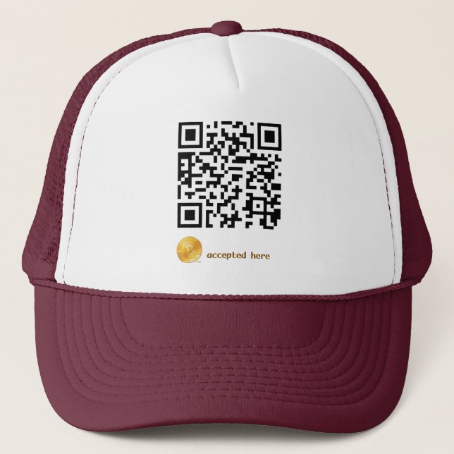 Casquette bitcoins admis ici (Devant)