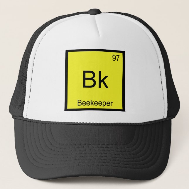 Casquette Bk - Beekeeper Chimie Élément Symbole Bee Tee (Devant)