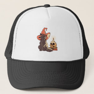 Casquette Black Kitten Witch Halloween Design