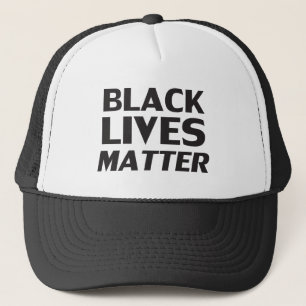 Casquette Black Lives Matt blanc noir typographie moderne