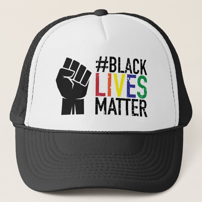 Casquette Black Lives Matter BLM Poing Levé Poing Clinché Po (Devant)