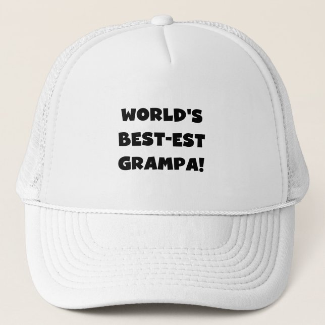 Casquette Black Text Les meilleurs t-shirts Grampa du monde (Devant)