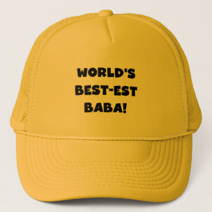 Casquette Black Text Meilleurs T-shirts et cadeaux Baba