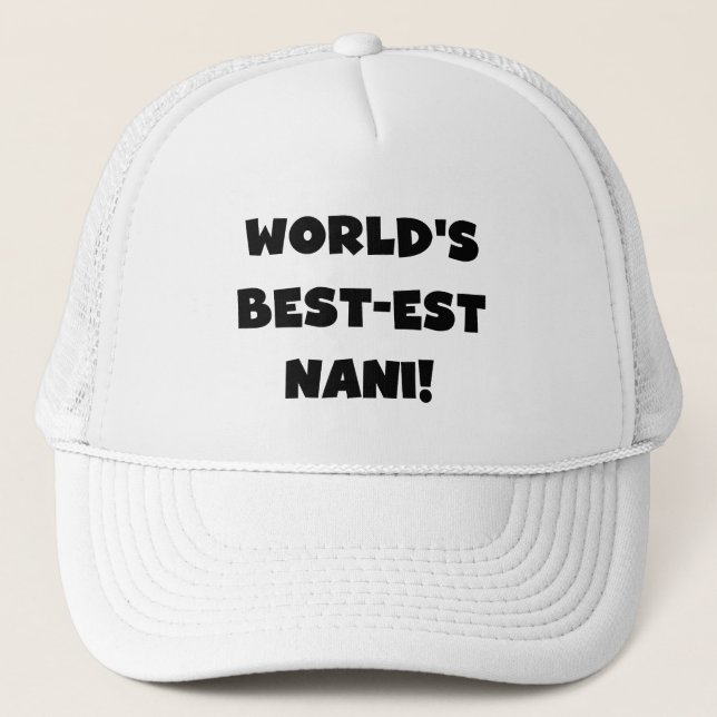 Casquette Black Text World's Best Nani T-shirts et cadeaux (Devant)