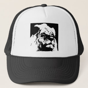 Casquette Black & white lion pop art