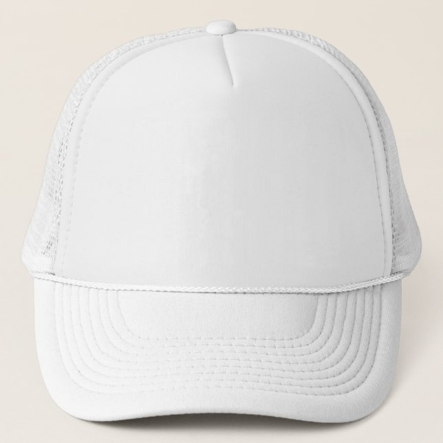 Casquette Blanc Classique Simple Et Simple Couleur Solide (Devant)