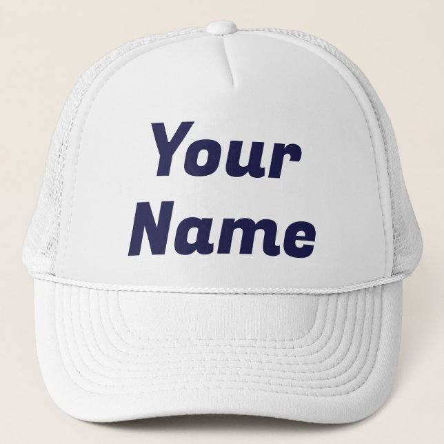 Casquette Blanc et marine PERSONNALISABLE (Devant)