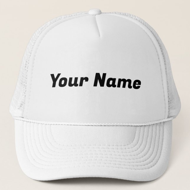 Casquette Blanc et noir PERSONNALISABLE (Devant)
