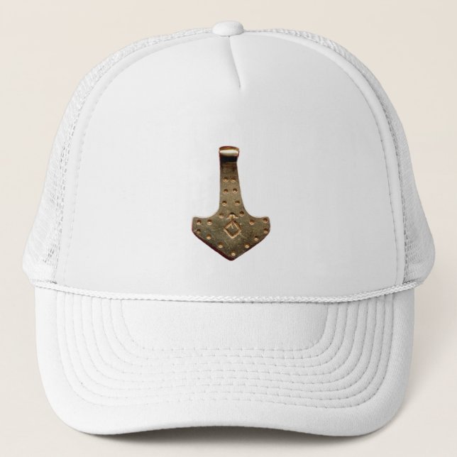 Casquette blanc Gold Thor Hammer (Devant)