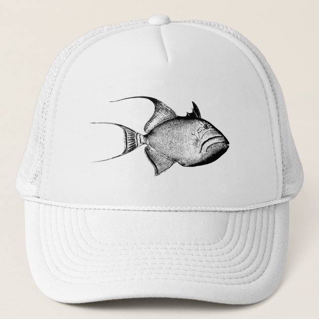 Casquette Blanc hawaïen d'impression de déclencheur (Devant)