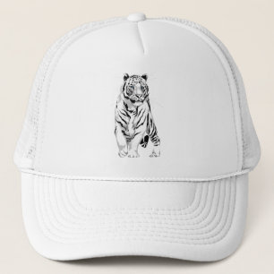 Casquette blanc majestueux de tigre