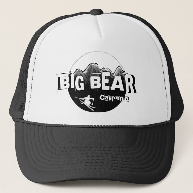 Casquette blanc noir de skieur de Big Bear la (Devant)
