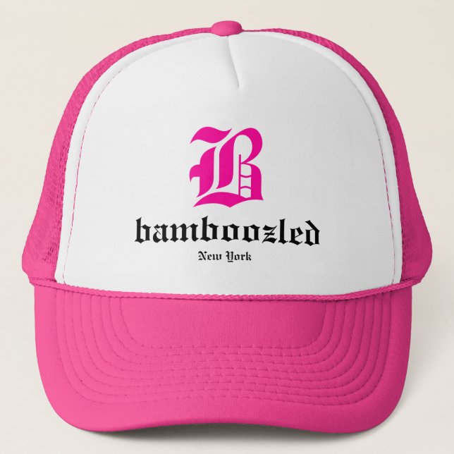 Casquette Blanc /Pink de chapeau du camionneur des femmes (Devant)