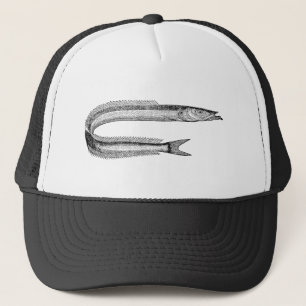 Casquette Blanc vintage de modèle de poissons d'antiquité