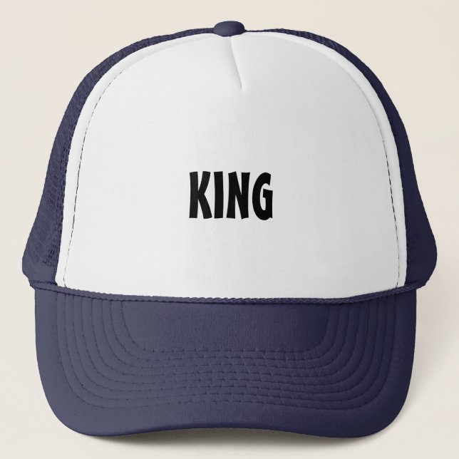 Casquette Blancs et marine Custom KING Statement Accessories (Devant)