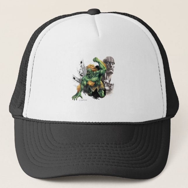 Casquette Blanka contre Dhalsim (Devant)