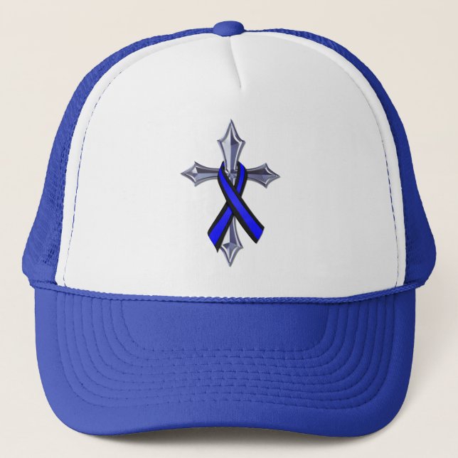 Casquette Blesser le ruban et la croix de la Ligne Bleue Min (Devant)
