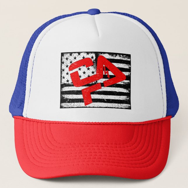 Casquette bleu blanc rouge de camionneur de CFHV (Devant)