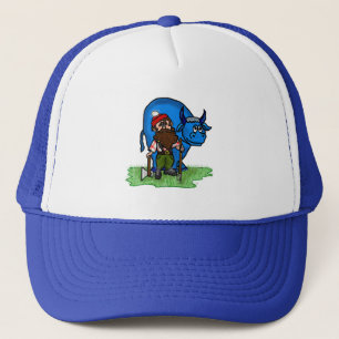 Casquette bleu de boeuf de Paul Bunyan et de bébé