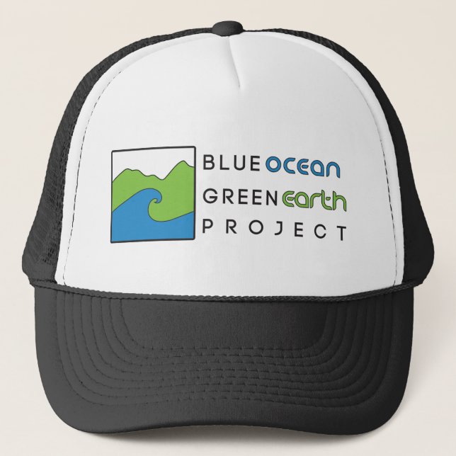 Casquette bleu de camionneur de noir de projet de (Devant)