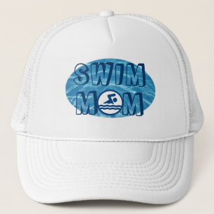 Casquette bleu de maman de bain de l'eau de
