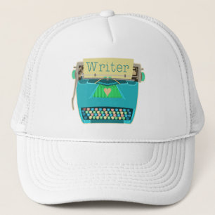 Casquette Bleu moderne mignon d'Aqua de machine à écrire