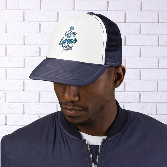 Casquette Bleu moderne Vivre la Grace Life Baseball (Créateur téléchargé)