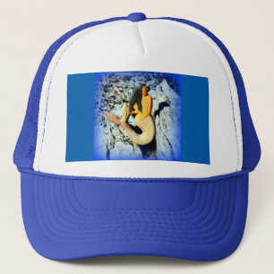 Casquette bleu noir-haired de sirène
