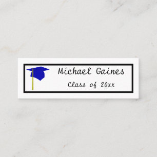 Casquette Bleu - Nom du diplôme Insérer les cartes