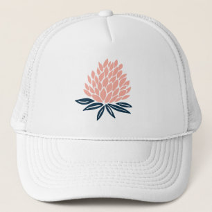 Casquette Bleu rose doux Lotus Art