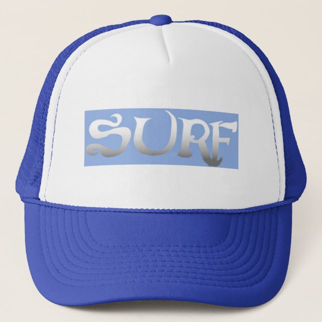 casquette bleu surf (Devant)